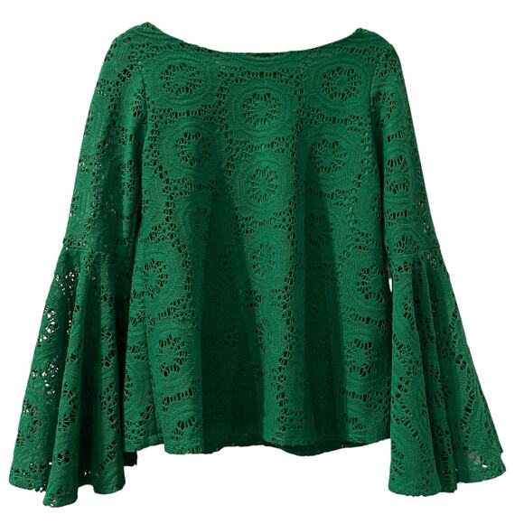 Judith March Green Lace Tunic Top - Picture 2 of 6